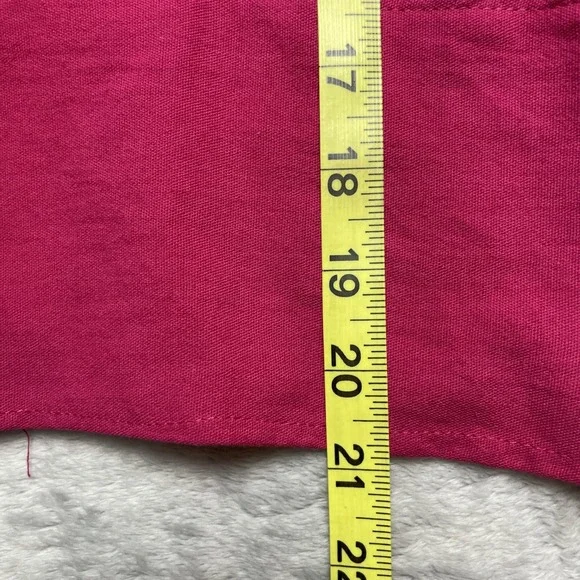 Womens‎ Floral Embroidered Crop Top Size L/XL Pink Smocked Tie Waist V Neck Boho - Picture 5 of 6